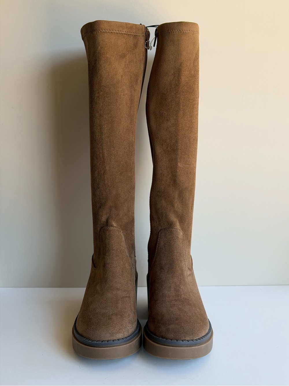 NWOT White Mountain Women's Tall Tan Suede Over-the-Knee Boots - Picture 3 of 8